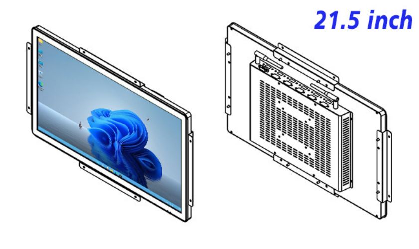 21.5 inch open frame industrial grade computer screen