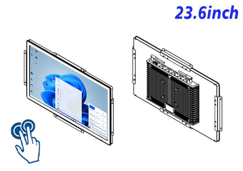 23.6 inch Embedded computer touch screen