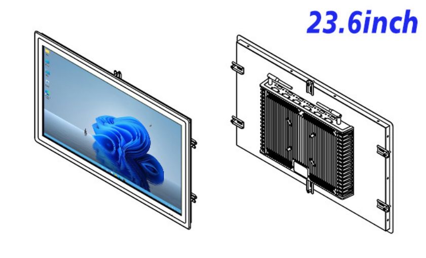 23.6 inch Embedded computer screen