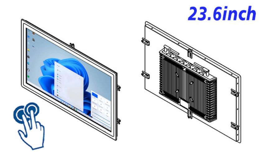 23.6 inch open frame computer touch screen factory