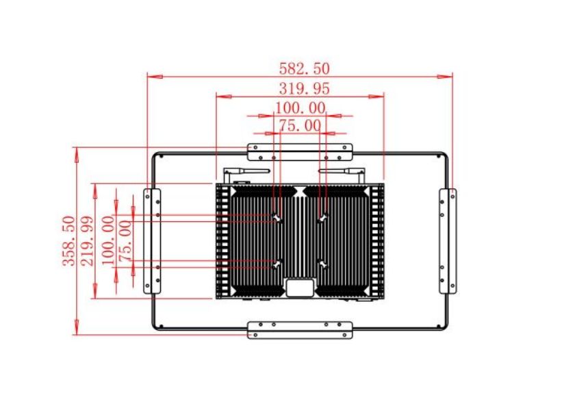 23.6 inch open frame computer touch screen