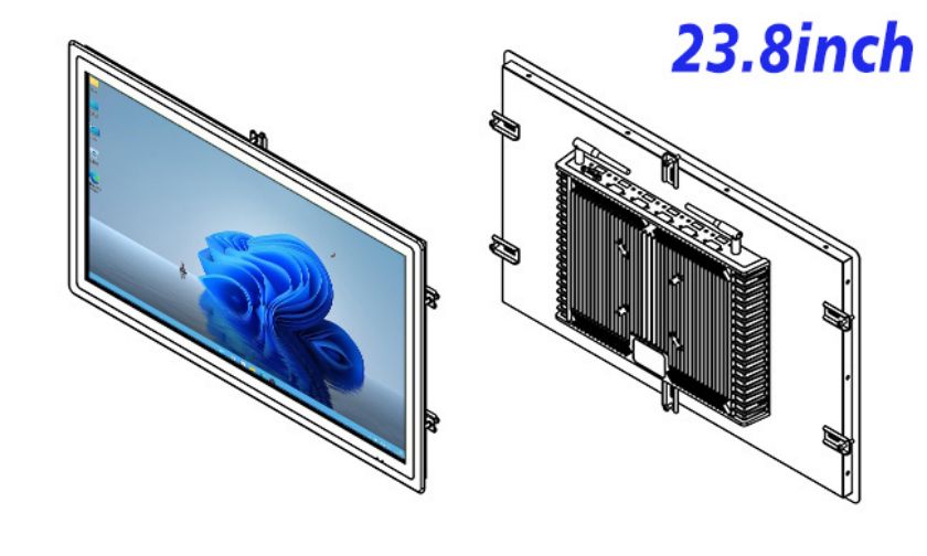 23.8 inch Embedded computer screen factory