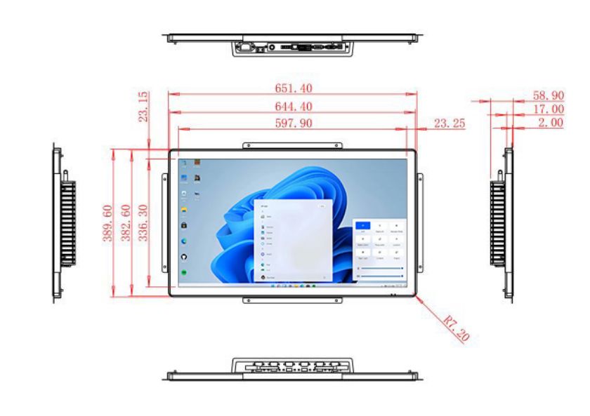 27 inch Embedded computer screen factory