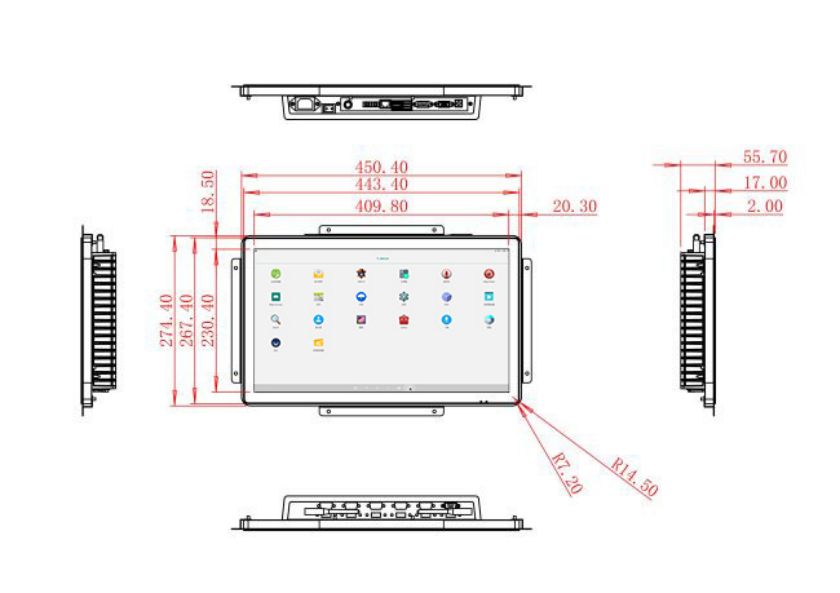 Embedded Android touch LCD Display