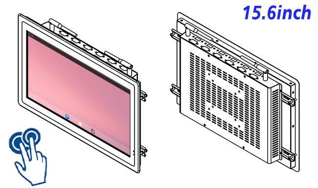 Flush mount industrial grade Android touch LCD Display