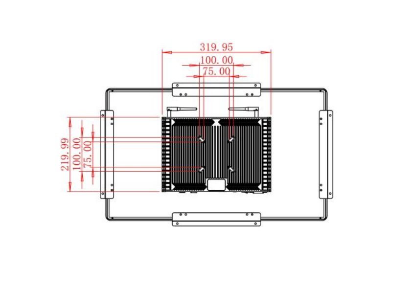 Flush mount industrial grade PCAP Touchscreen lcd monitor