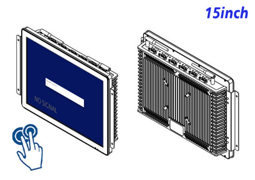 Flush mount industrial grade PCAP Touchscreen lcd monitor