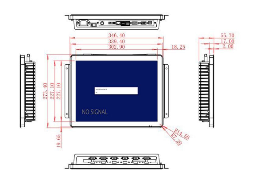 inch Embedded lcd monitor price inch open frame lcd monitor price