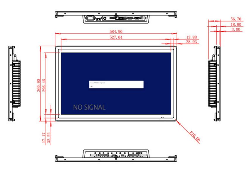 inch Embedded lcd monitor price inch open frame lcd monitor price