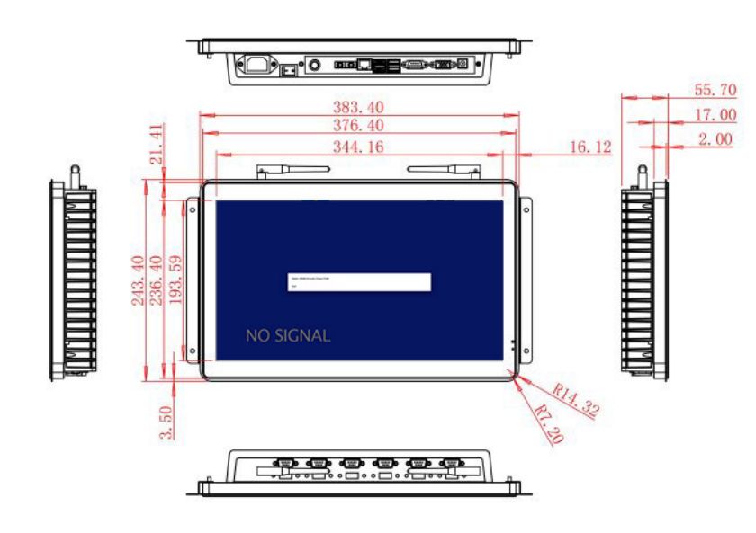 inch open frame industrial grade lcd monitor