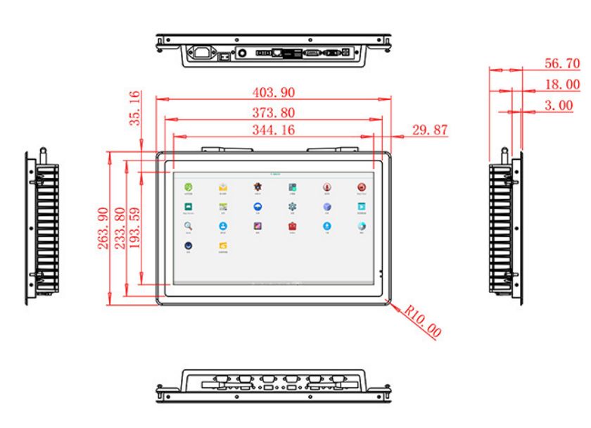 inch open frame industrial grade lcd monitor