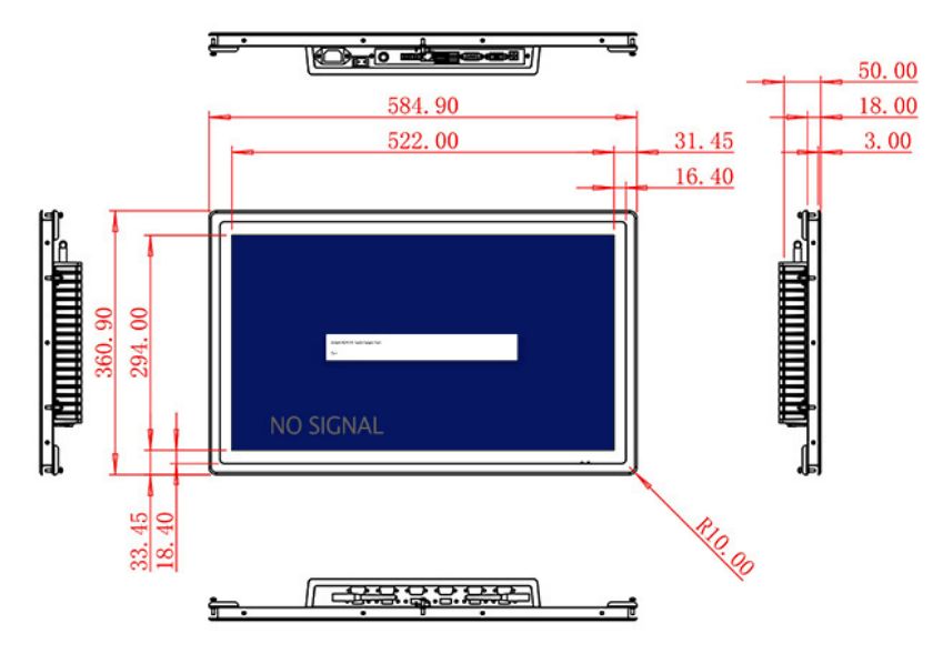 industrial grade Embedded PCAP Touch lcd monitor factory