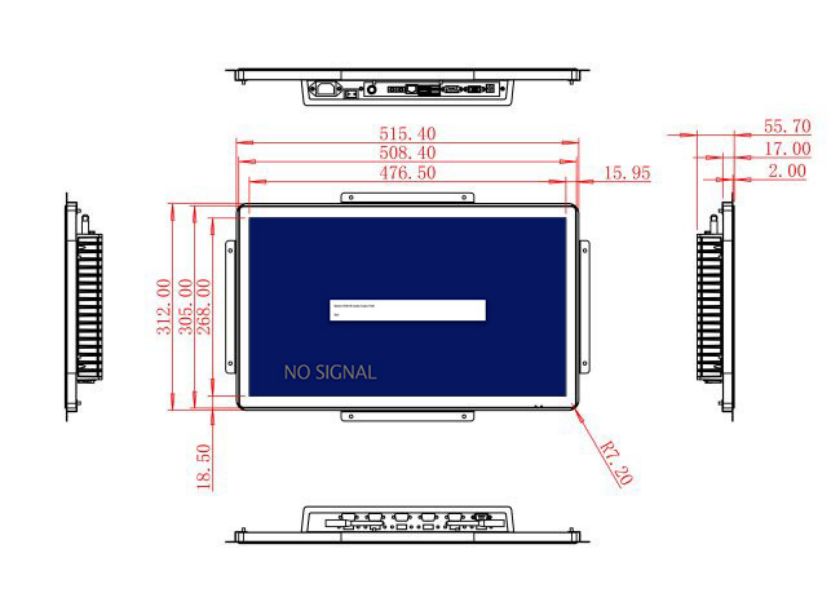 industrial grade open frame PCAP Touch lcd monitor factory