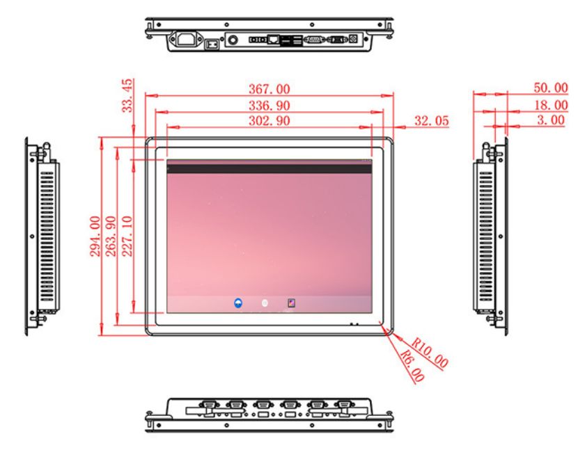 open frame Android LCD Display