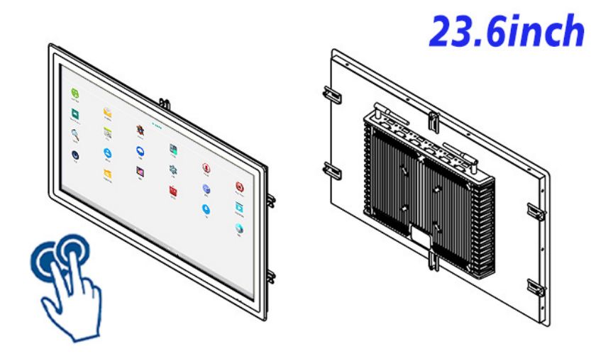 open frame Android touch LCD Display