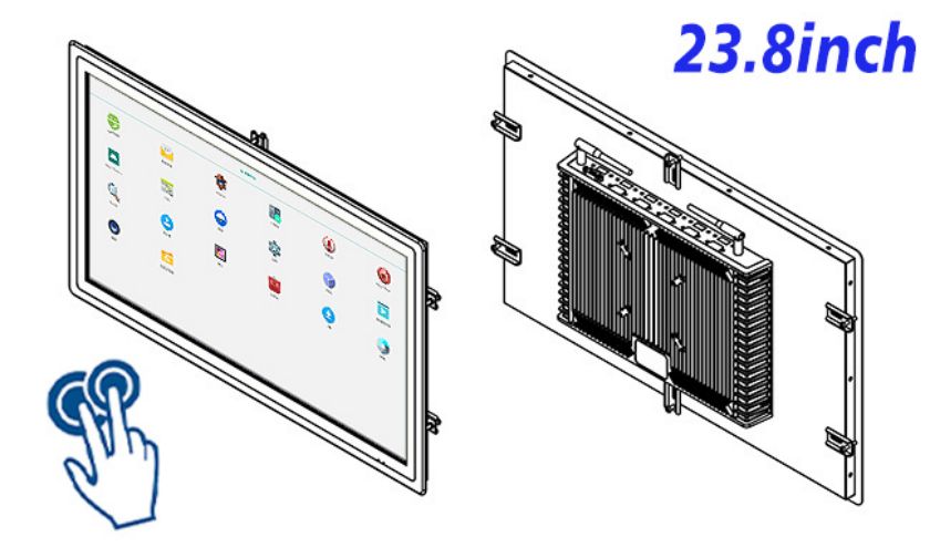 open frame Android touch LCD Display