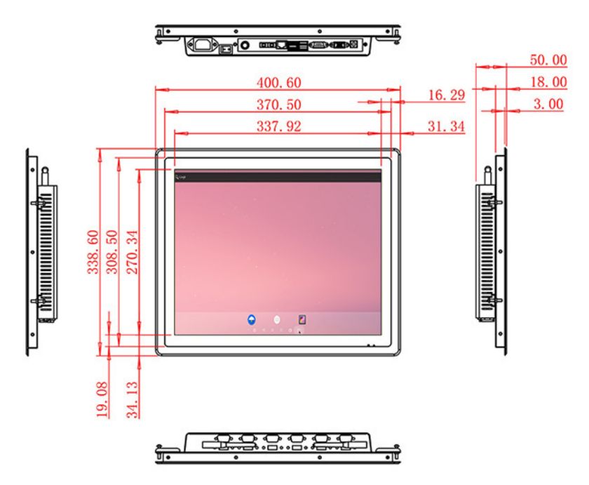 open frame industrial grade Android touch LCD Display