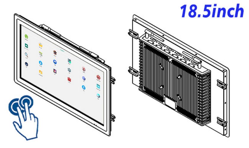 open frame industrial grade Android touch LCD Display