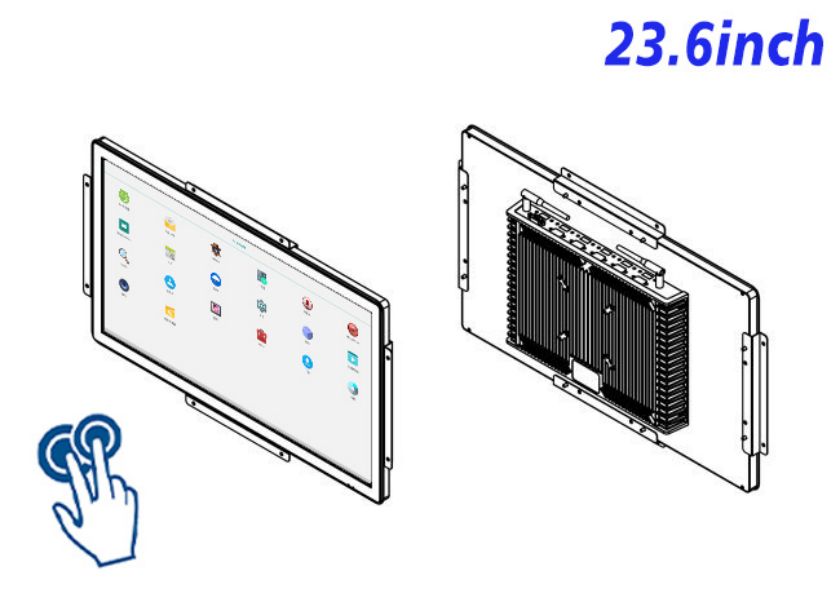 open frame industrial grade Android touch LCD Display