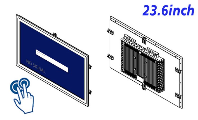 open frame industrial grade PCAP Touchscreen lcd monitor