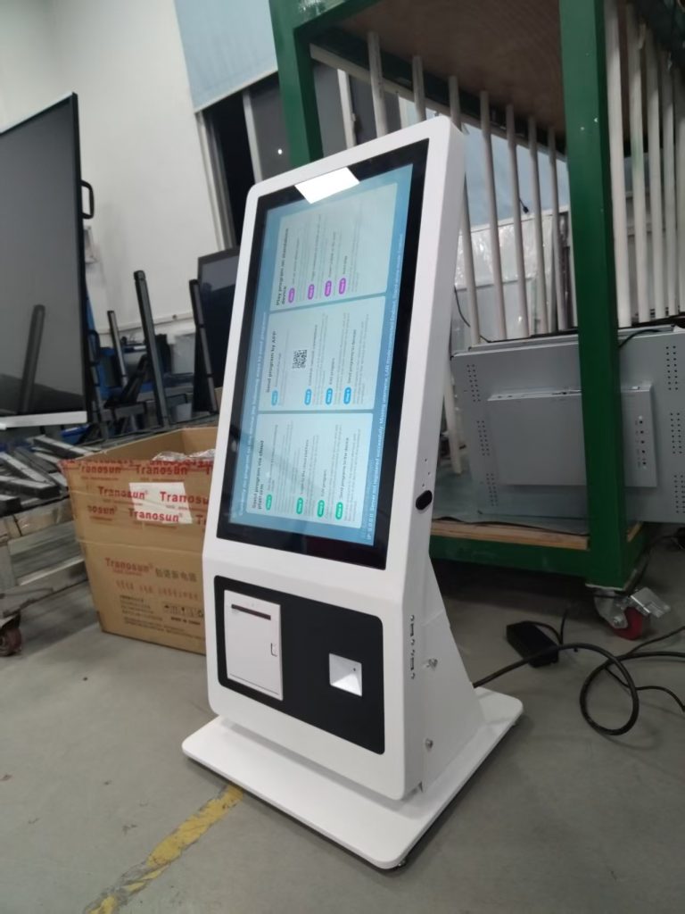 cafeteria ordering kiosk in a practical service environment