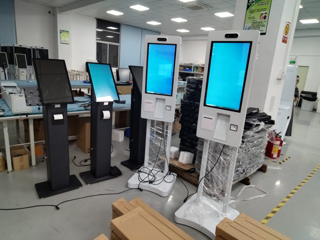 Restaurant kiosk order flow connected to a kitchen display