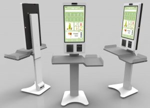 smart cafeteria kiosk in a practical service environment